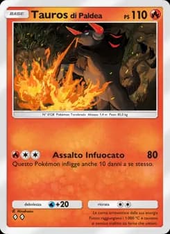 Tauros di Paldea card in Italian