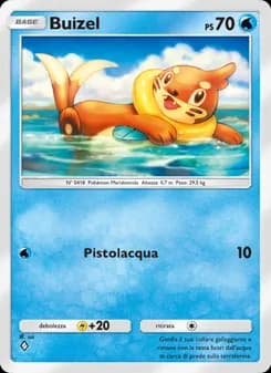 Buizel card in Italian