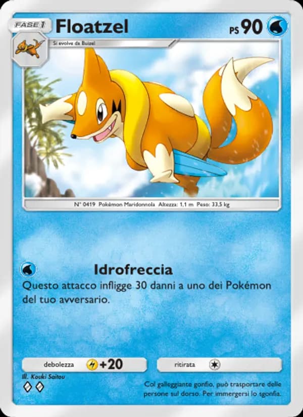 Floatzel card in Italian