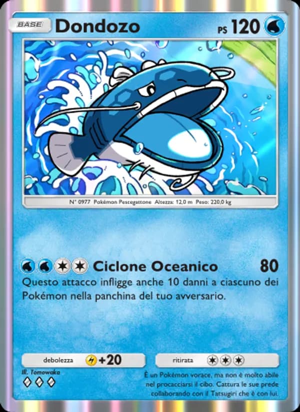 Dondozo card in Italian
