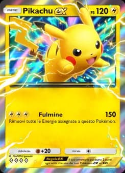 Pikachu-ex card in Italian