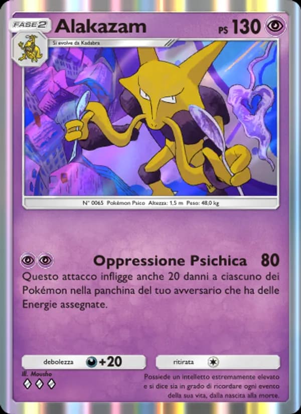 Alakazam card in Italian