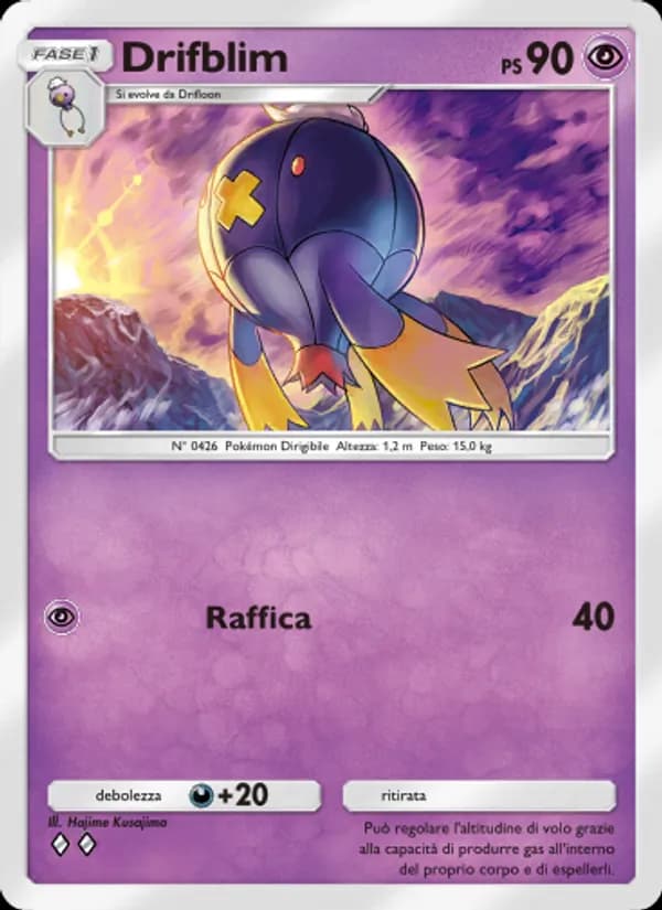 Drifblim card in Italian