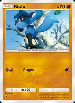 Riolu card in Italian