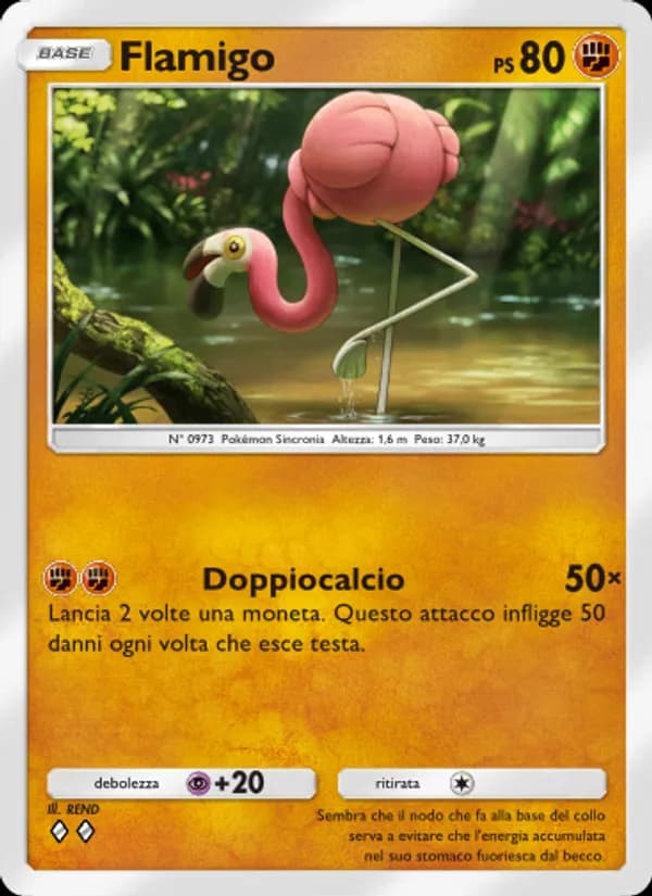 Flamigo card in Italian