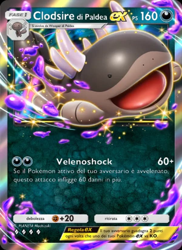 Clodsire di Paldea-ex card in Italian