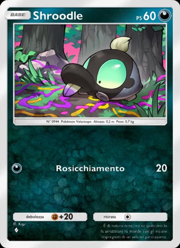 Shroodle card in Italian