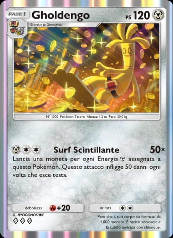 Gholdengo card in Italian