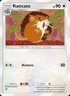 Raticate card in Italian