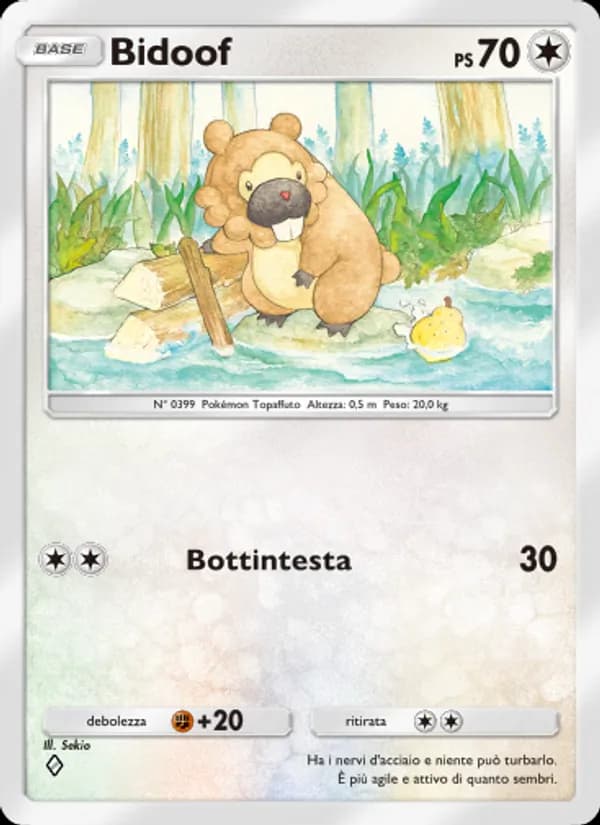 Bidoof card in Italian