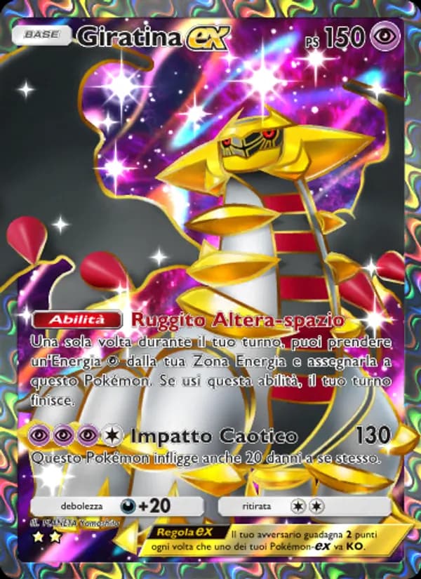 Giratina-ex card in Italian