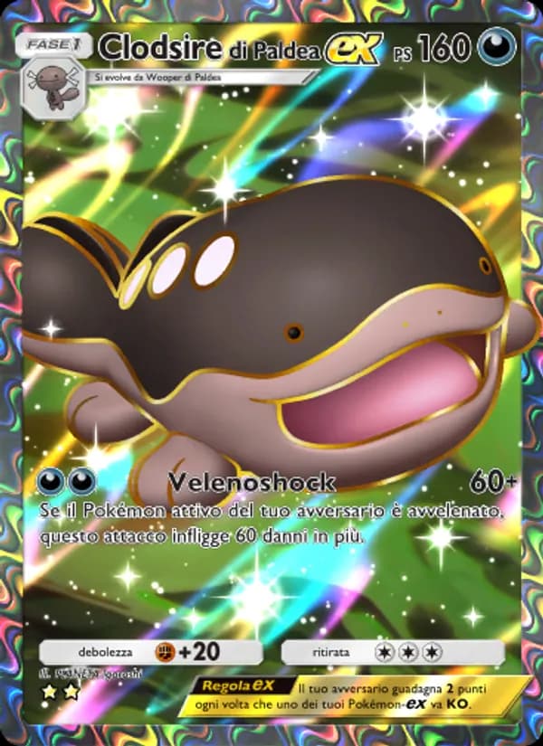 Clodsire di Paldea-ex card in Italian