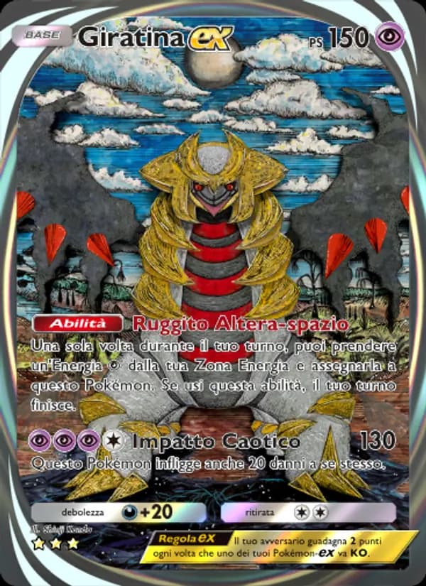Giratina-ex card in Italian