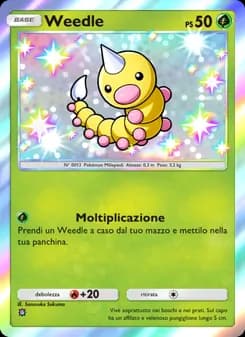 Weedle card in Italian