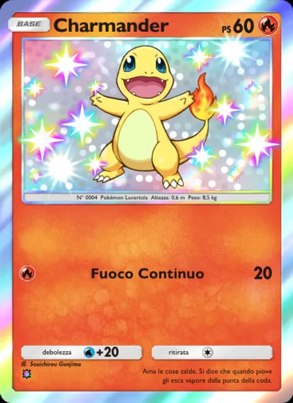 Charmander card in Italian
