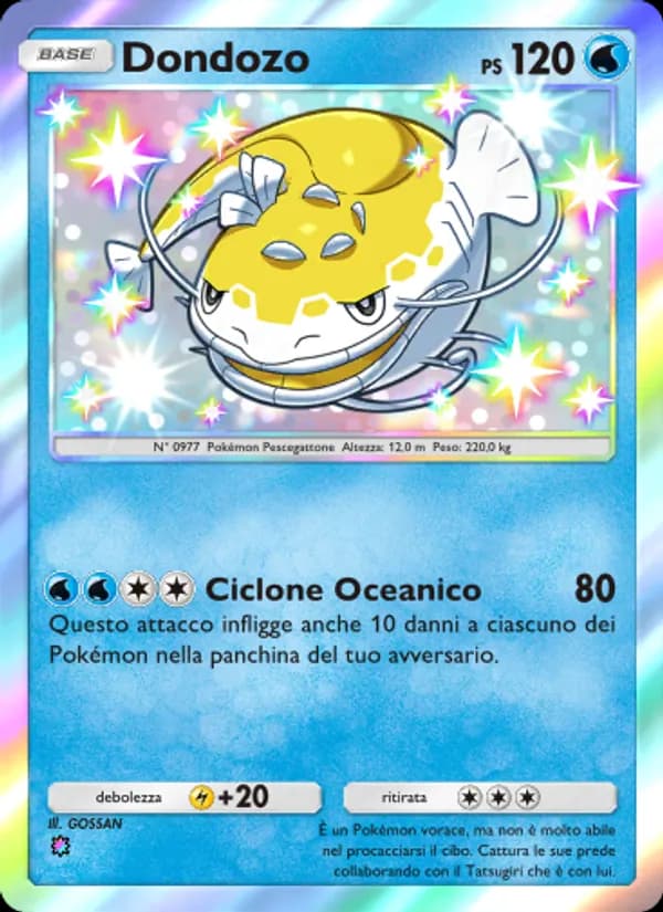 Dondozo card in Italian