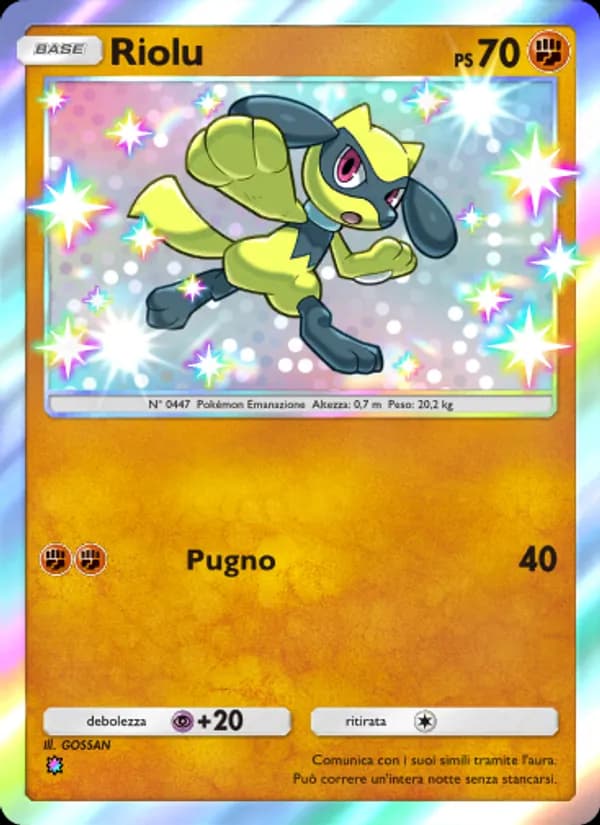 Riolu card in Italian