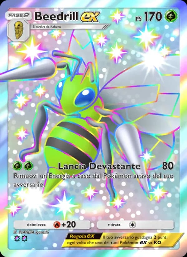 Beedrill-ex card in Italian