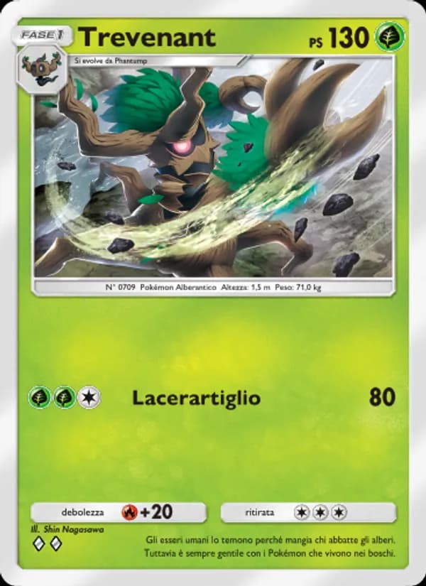 Trevenant card in Italian