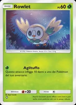 Rowlet card in Italian