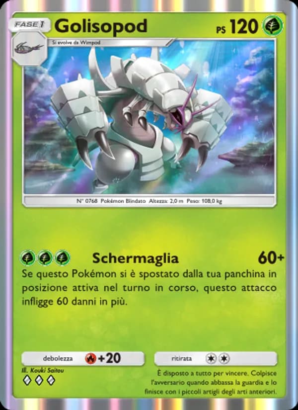 Golisopod card in Italian