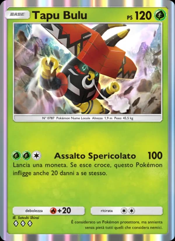 Tapu Bulu card in Italian