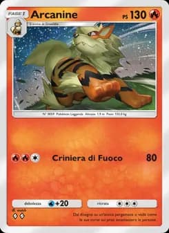 Arcanine card in Italian