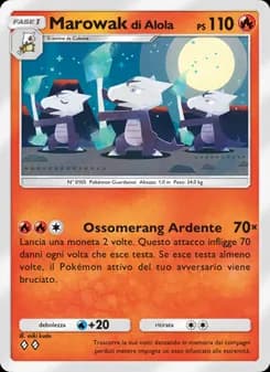 Marowak di Alola card in Italian