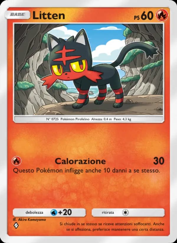 Litten card in Italian