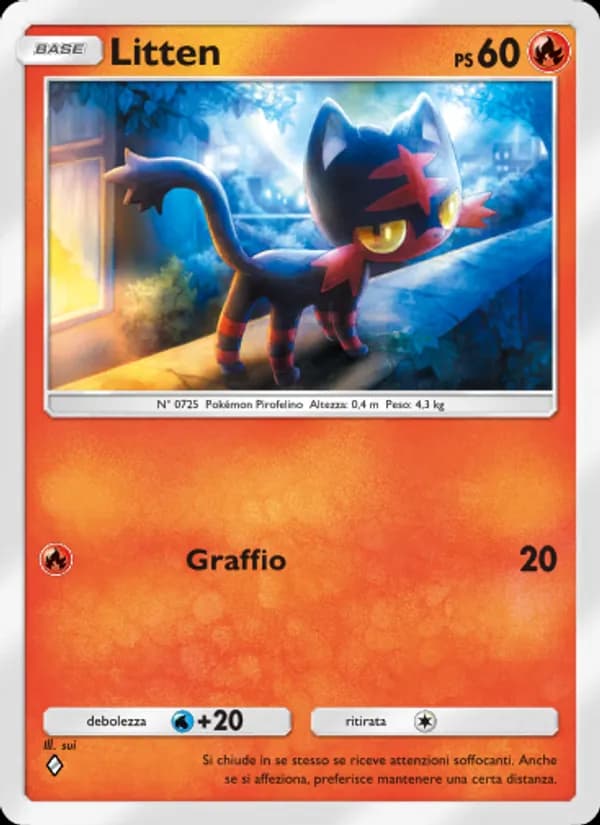 Litten card in Italian