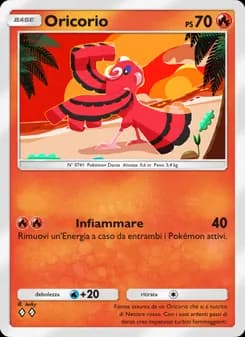 Oricorio card in Italian