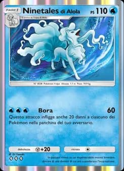 Ninetales di Alola card in Italian