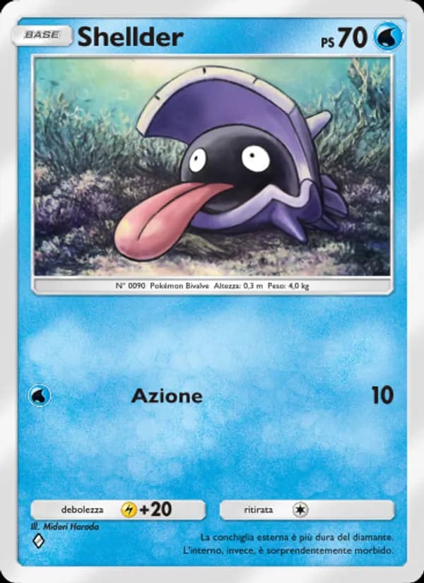 Shellder card in Italian