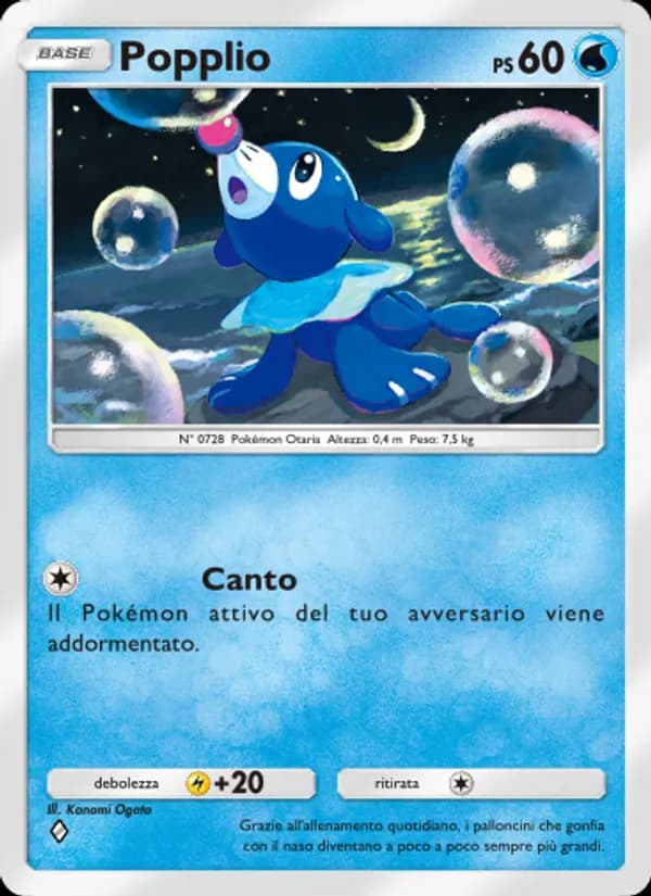 Popplio card in Italian