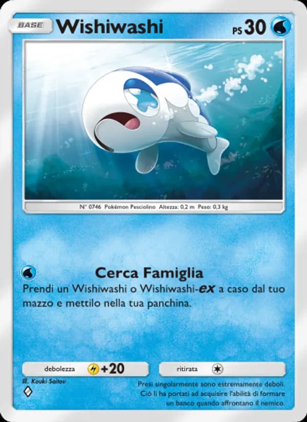 Wishiwashi card in Italian
