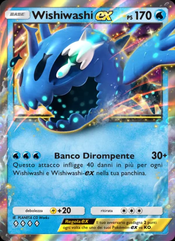 Wishiwashi-ex card in Italian