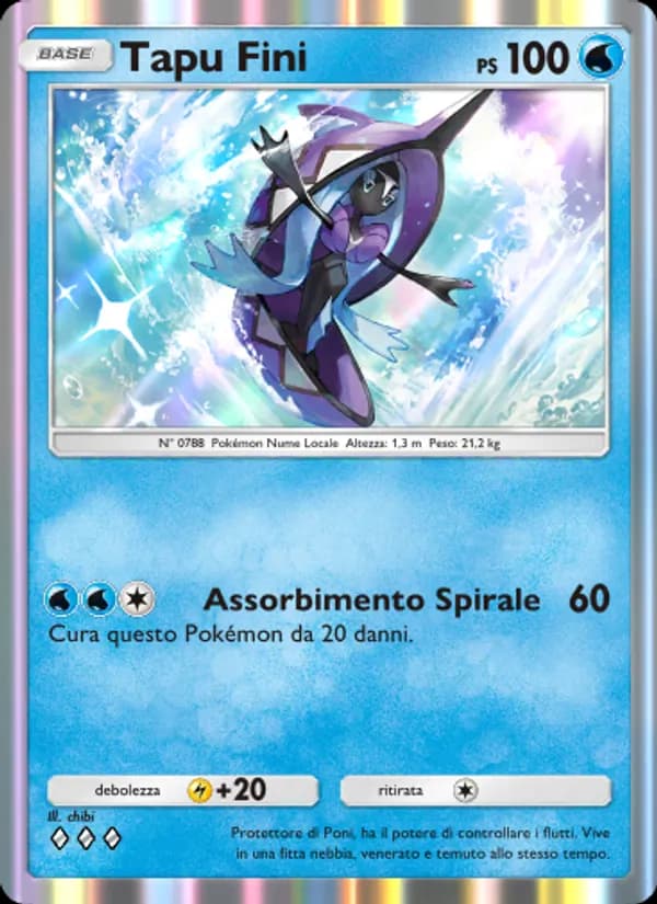 Tapu Fini card in Italian