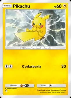 Pikachu card in Italian