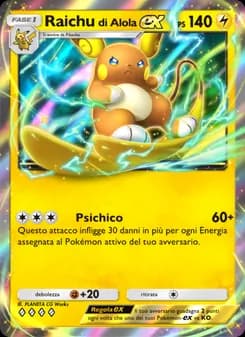 Raichu di Alola-ex card in Italian