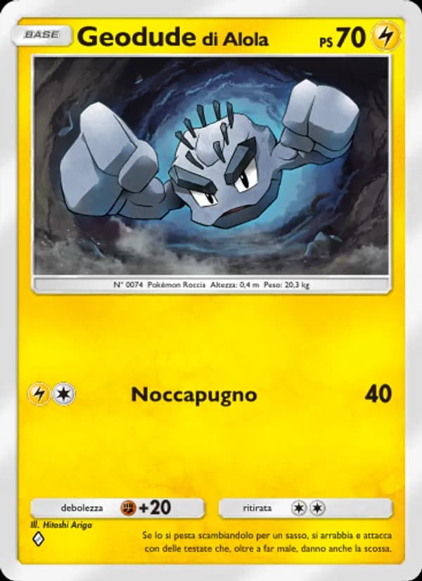 Geodude di Alola card in Italian