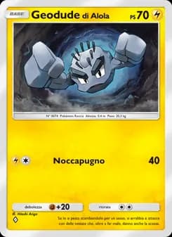 Geodude di Alola card in Italian