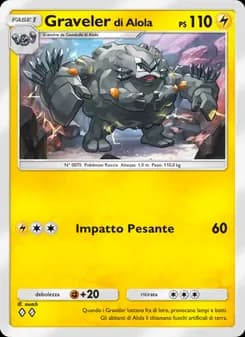 Graveler di Alola card in Italian