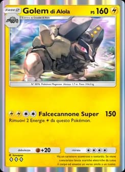 Golem di Alola card in Italian