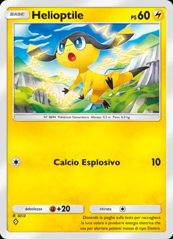 Helioptile card in Italian