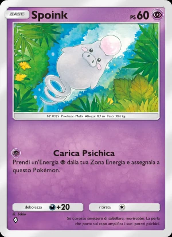 Spoink card in Italian
