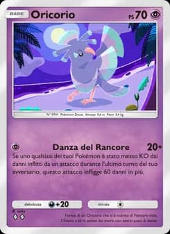 Oricorio card in Italian