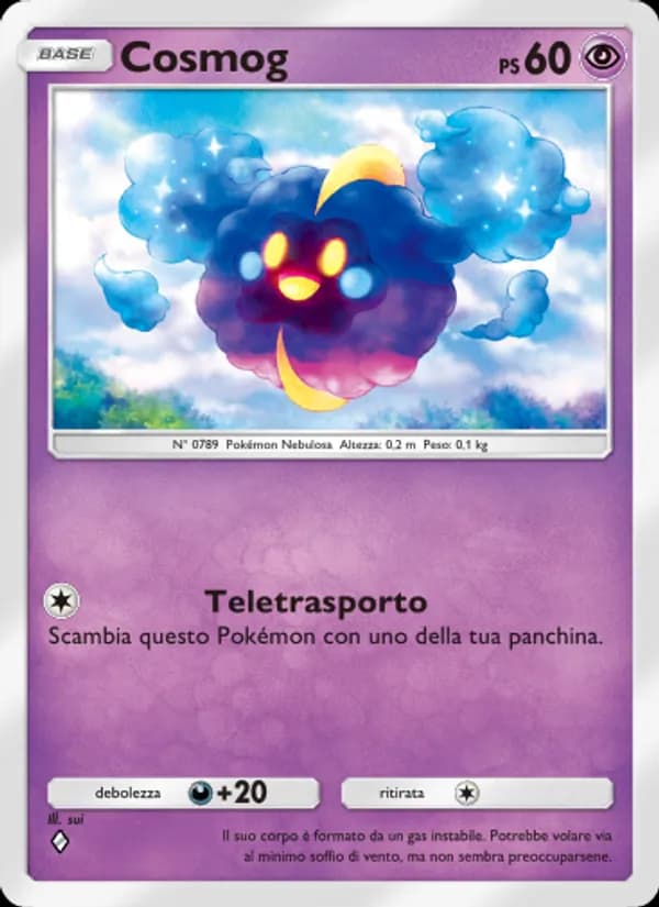 Cosmog card in Italian