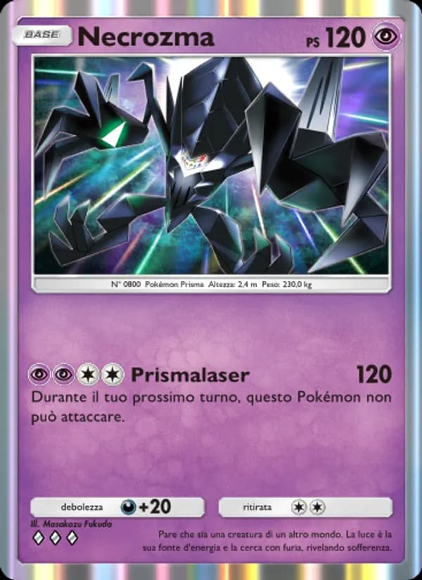 Necrozma card in Italian
