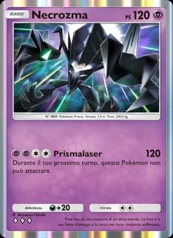 Necrozma card in Italian