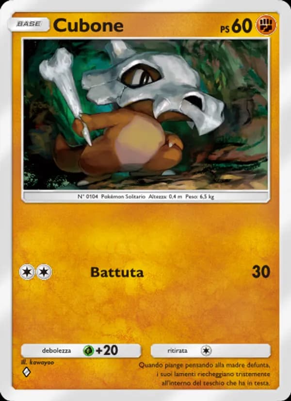 Cubone card in Italian
